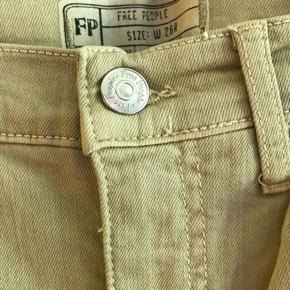 NWT $78 free people | Distressed | Khaki | Skinny Jeans - Picture 5 of 14